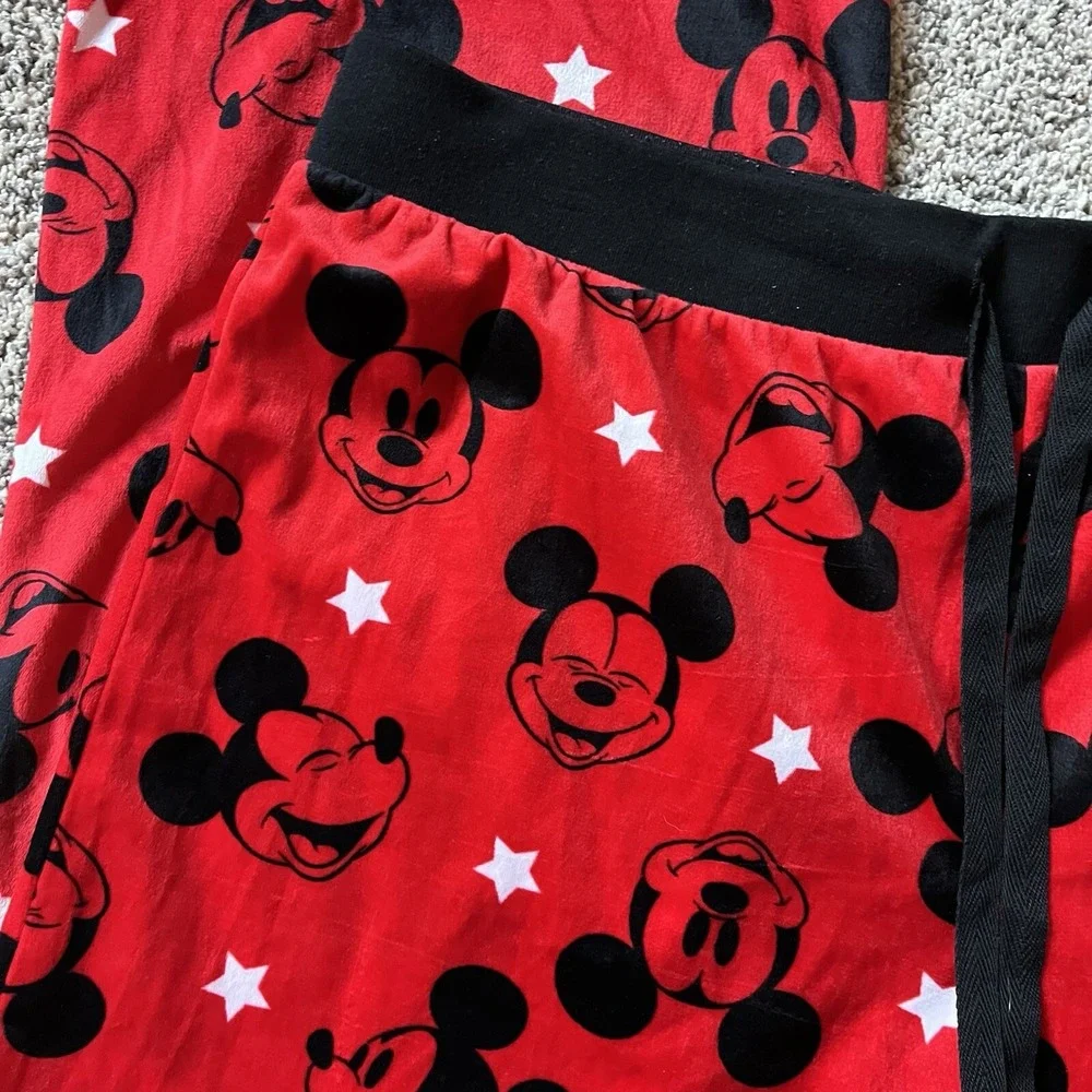 Disney Mickey Mouse Red Lounger Sleep Pants Ultra‎ Soft Size XXL - Picture 2 of 5